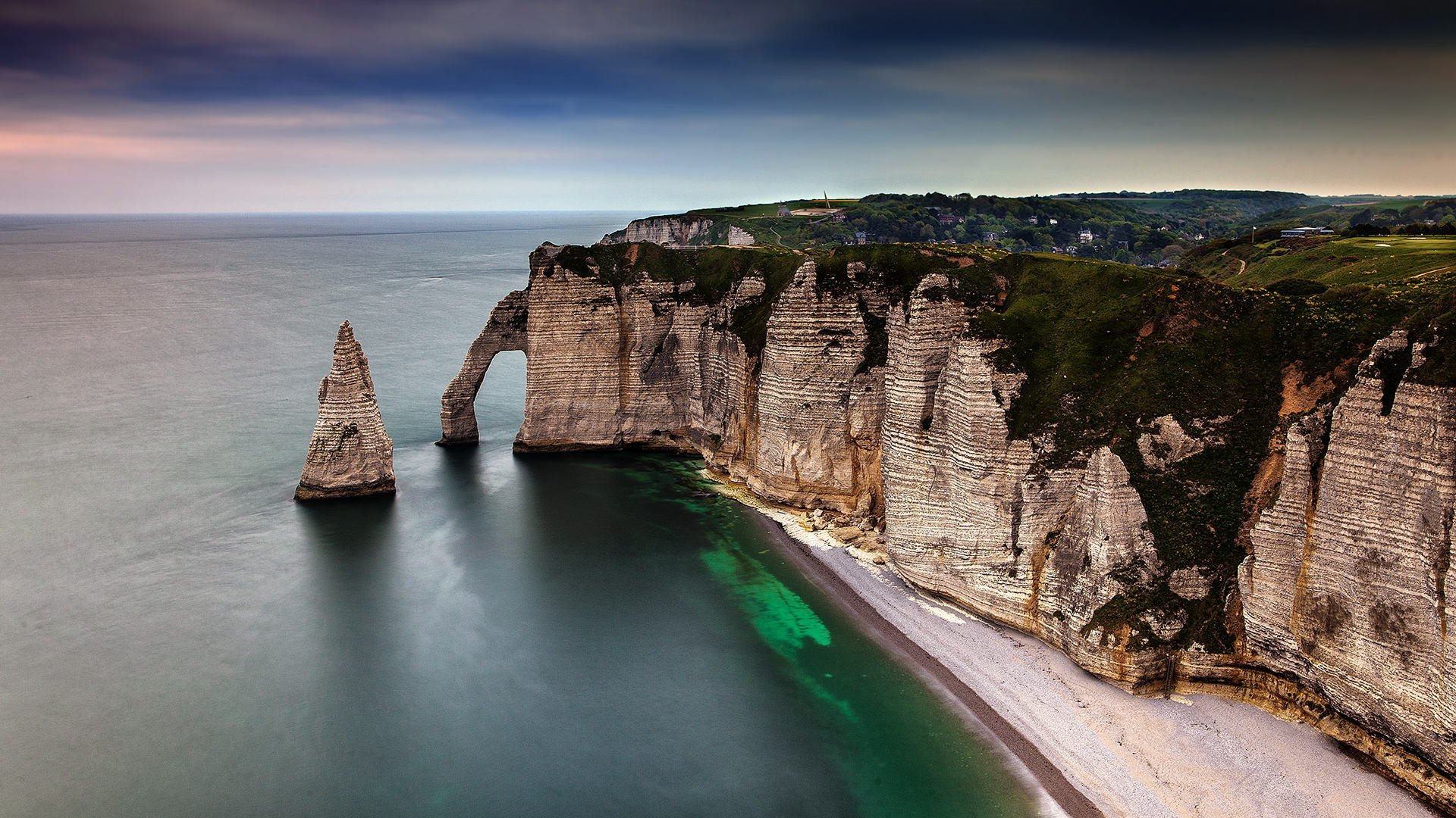 mer côte rocher arche plage