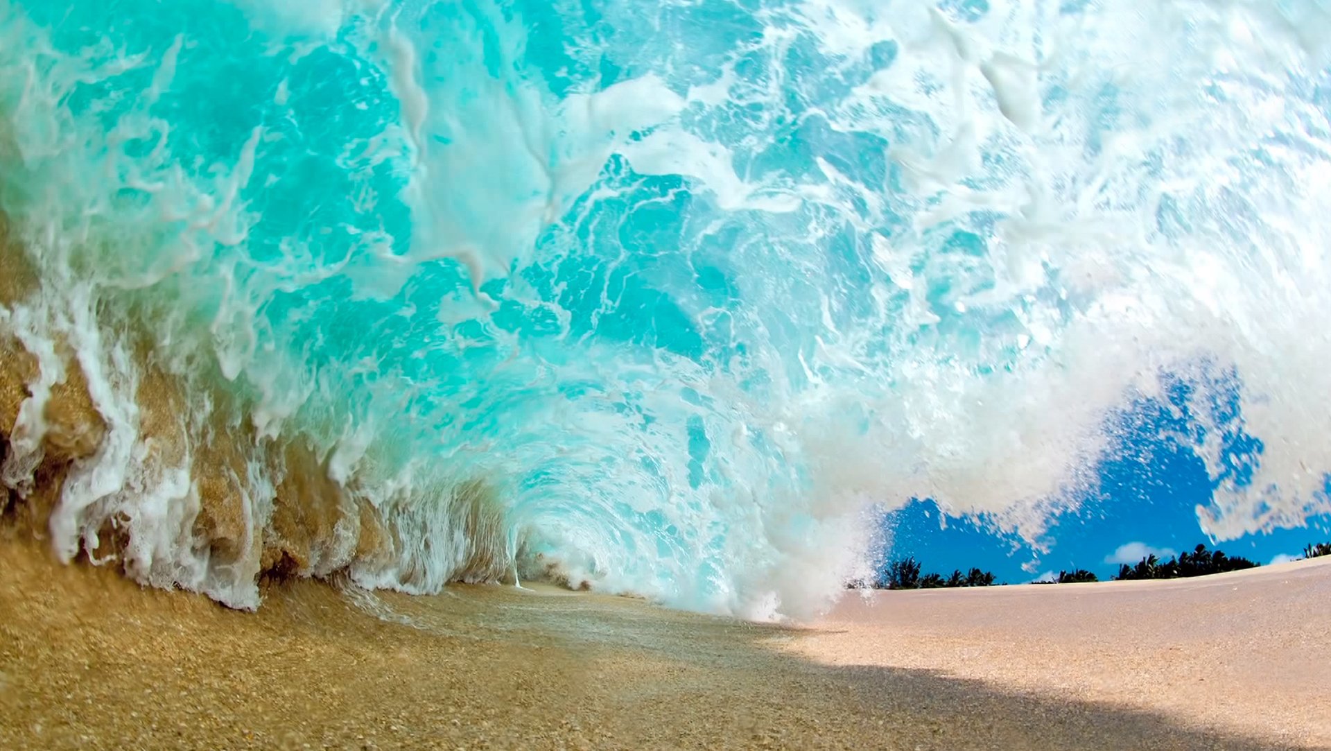 wave sand beach