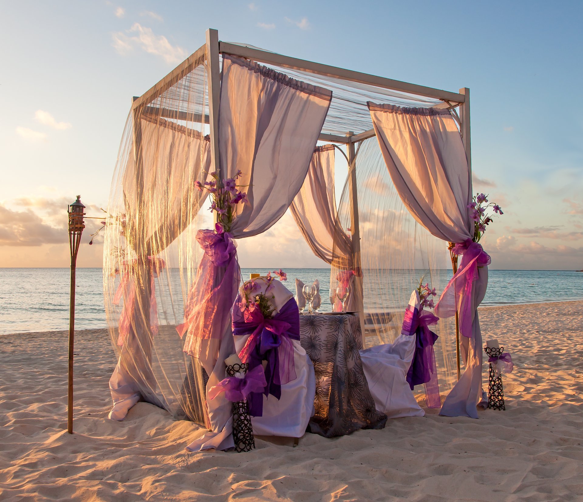 natura tropici mare costa gazebo tavolo spiaggia