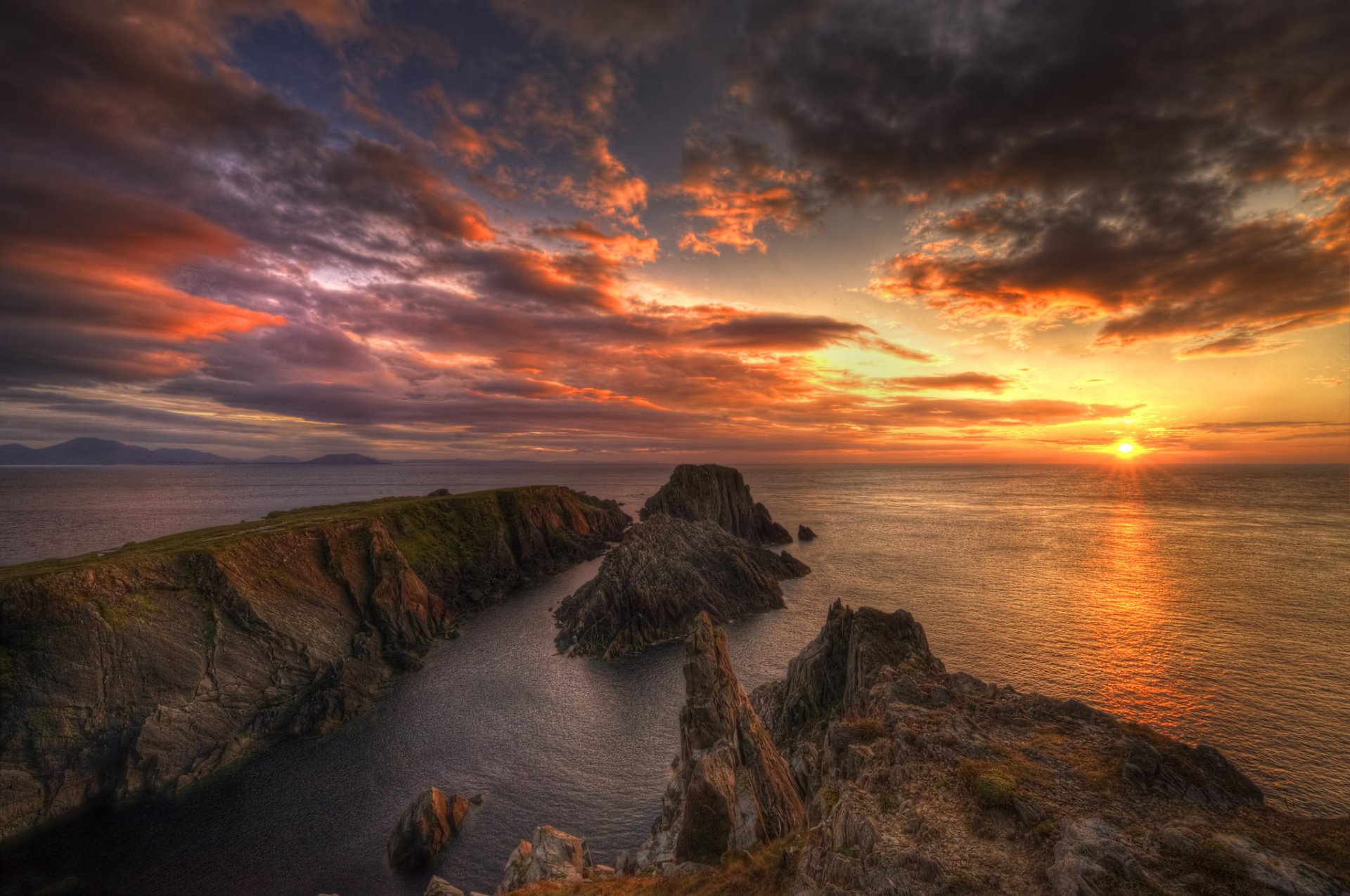 ea sunset horizon malin head donegal ireland