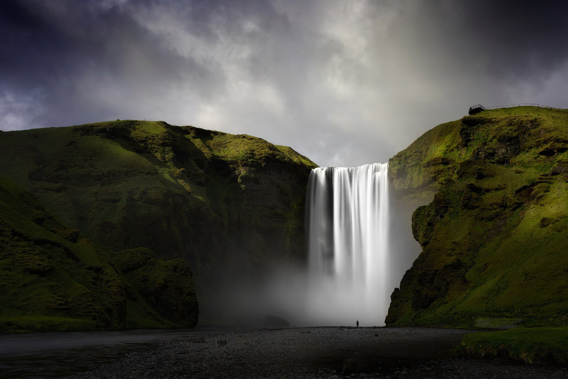 natura islanda fiume skougau cascata skougafoss