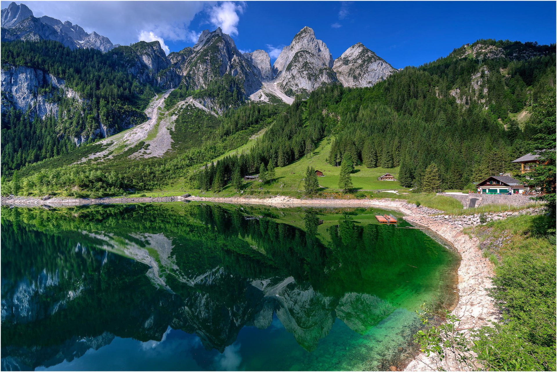 montagne foresta lago natura svizzera