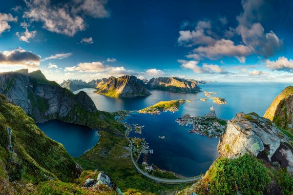 View of Norway from a height. Incomparable