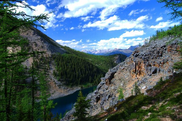 Mountain lake in Alberta, Canada