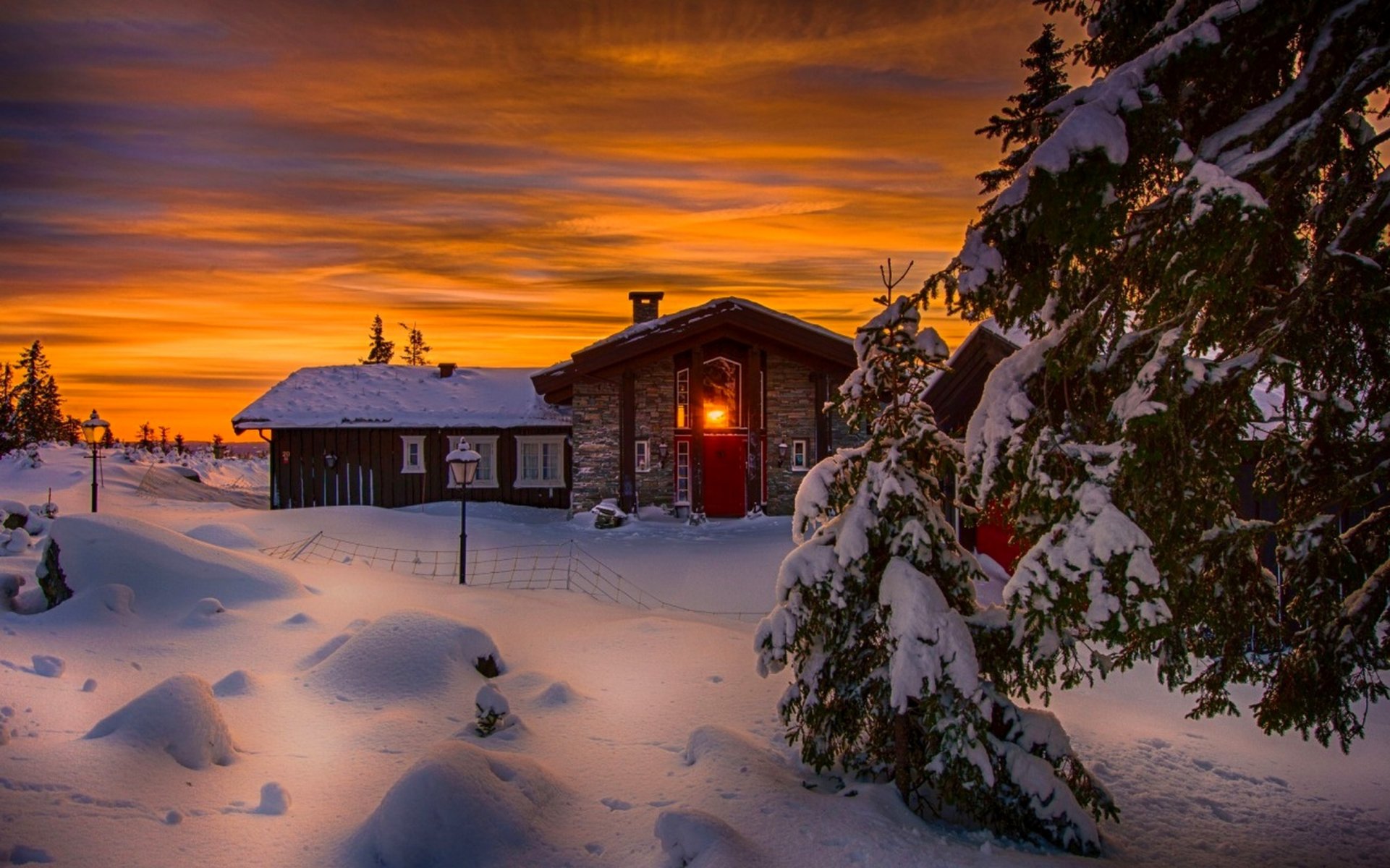 natur haus winter schnee himmel landschaft winter weiß cool schön sonnenuntergang