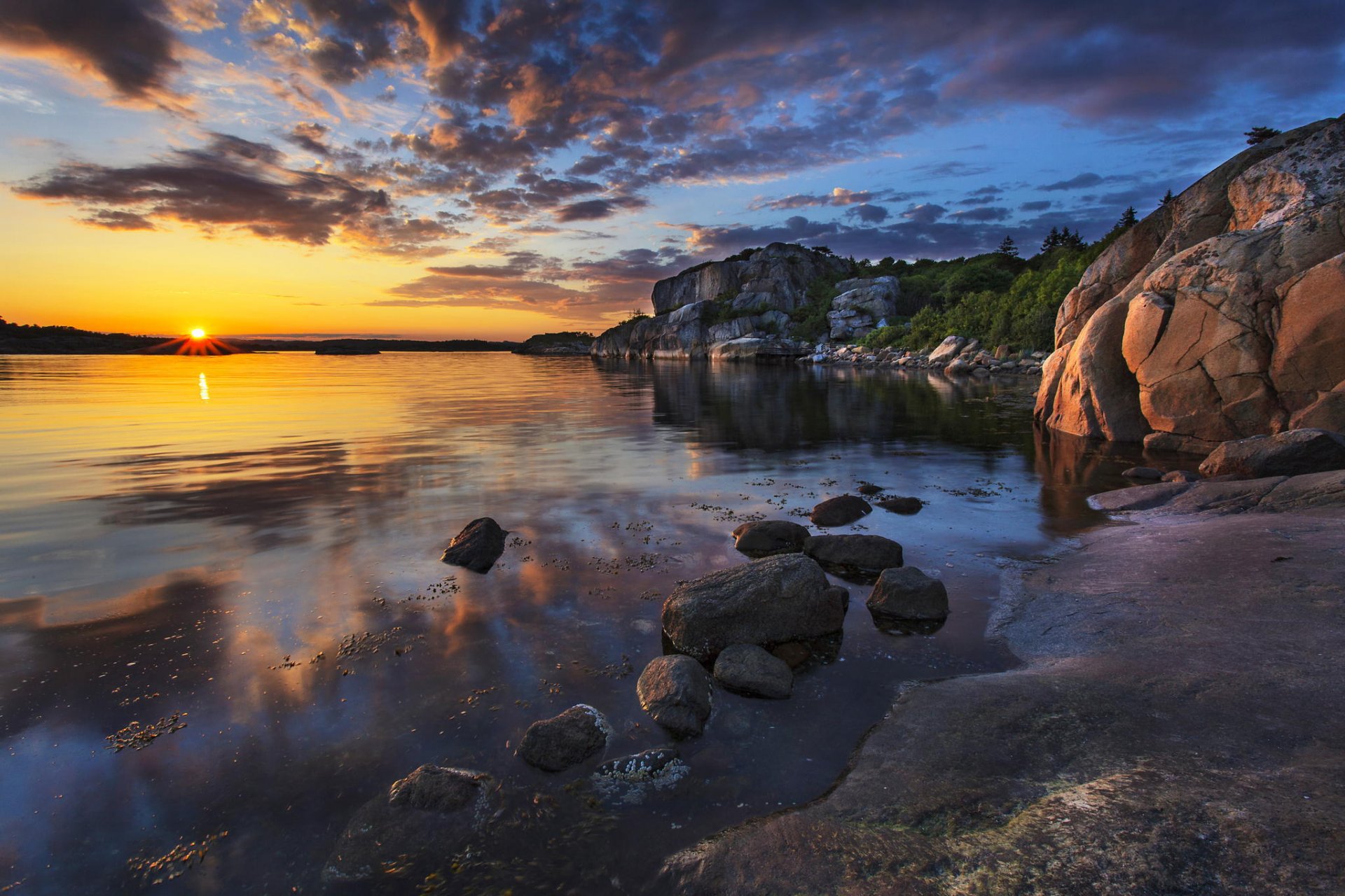 costa mar piedras rocas amanecer