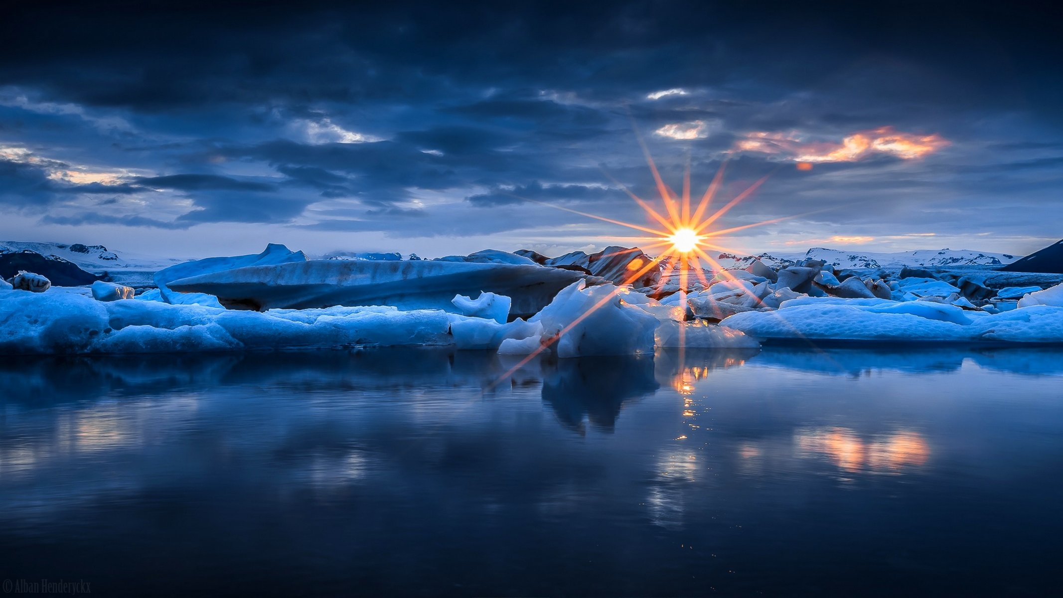 nature hiver neige glace rayons ciel nuages coucher de soleil soleil mer eau hiver