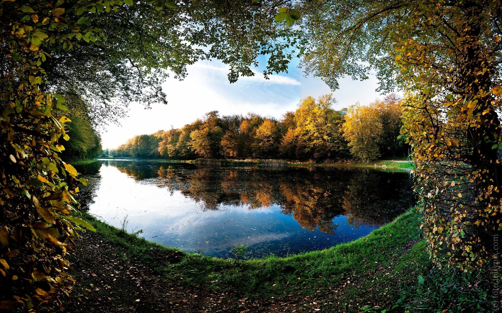 see fokus herbst waldsee hintergrundbilder desktop fokus