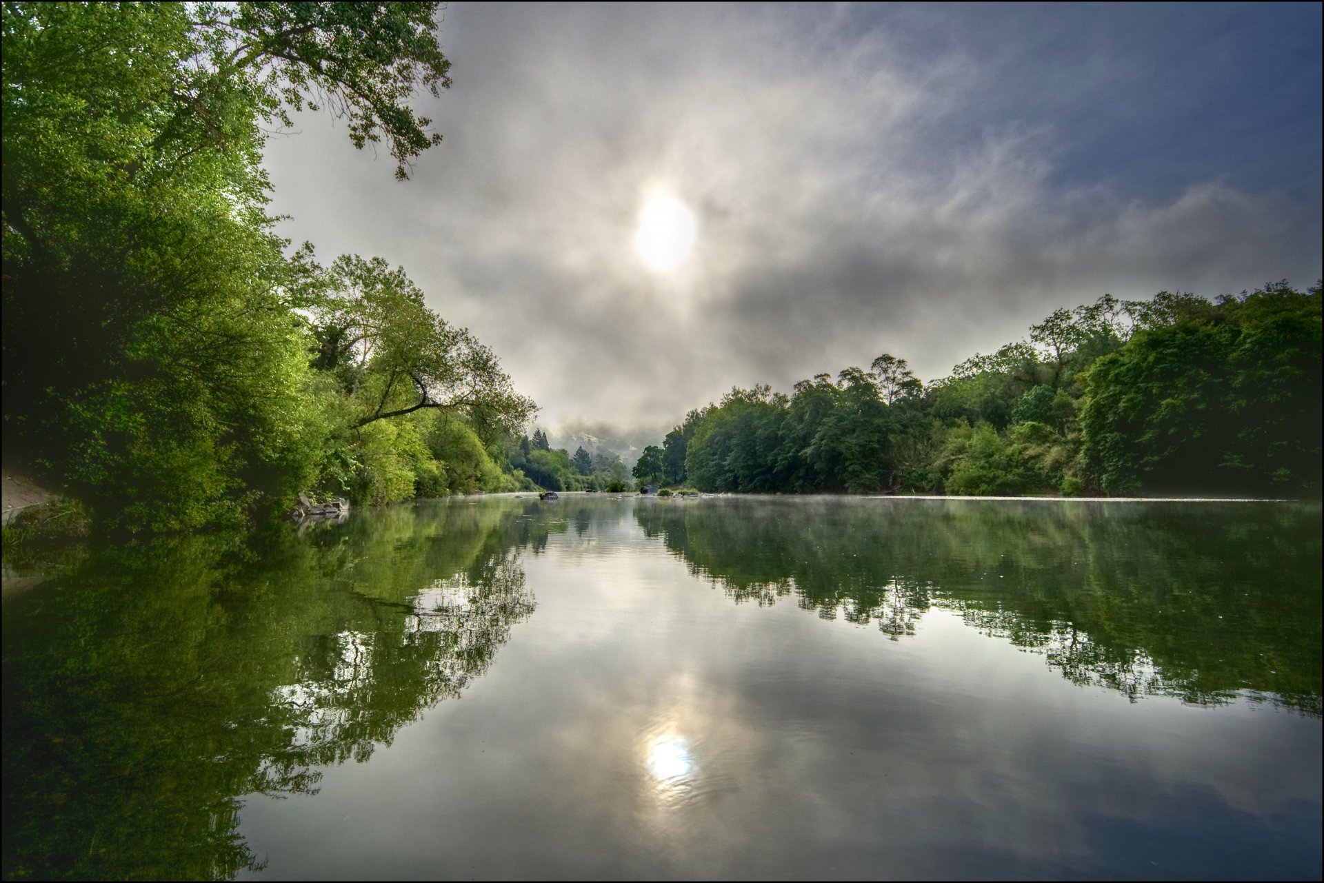 healdsburg california united states sky clouds river tree