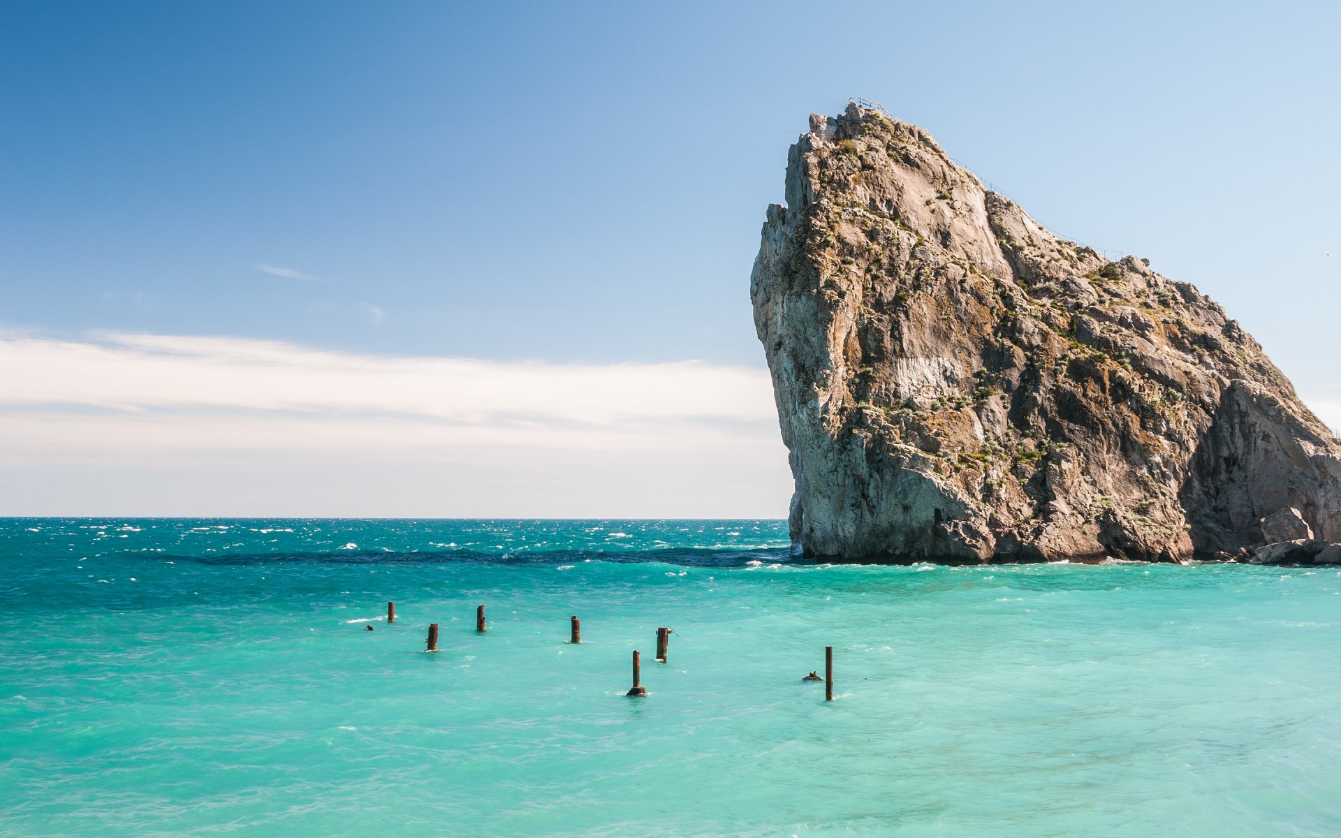 ucraina ar crimea città di simeiz crimea mare roccia estate mar nero