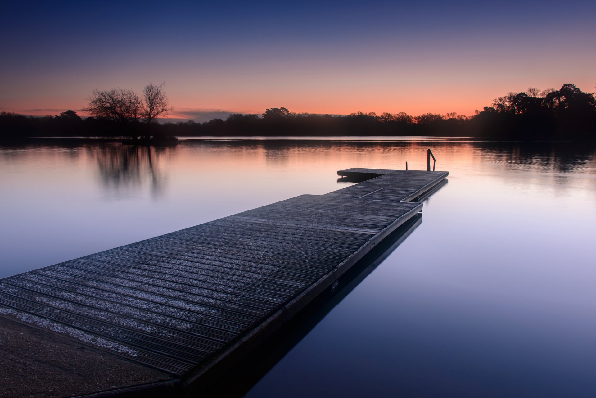 royaume-uni angleterre rivière en bois pont côte forêt arbres soirée ciel coucher de soleil