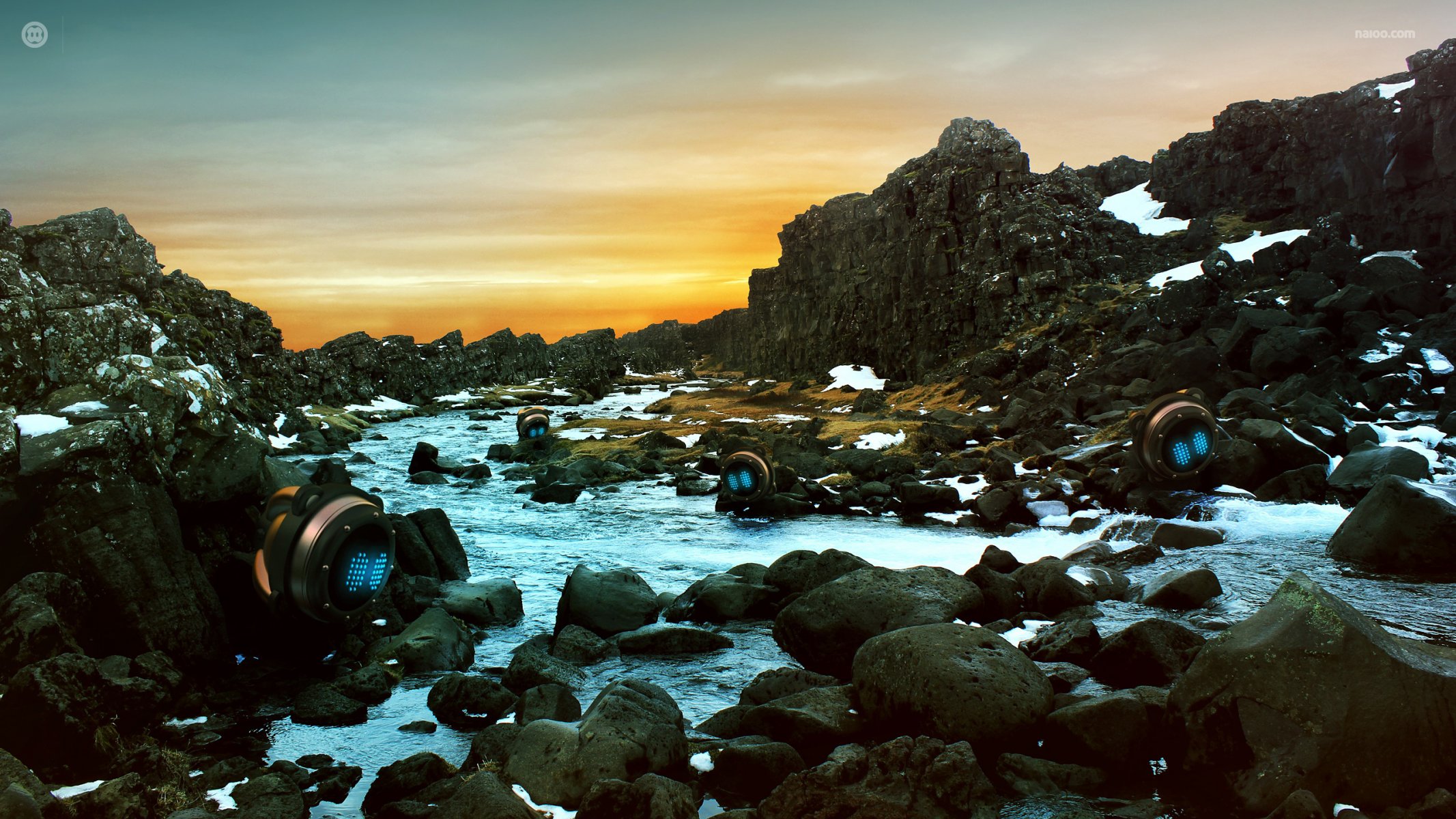 tingvetlir islande pierres roches rivière