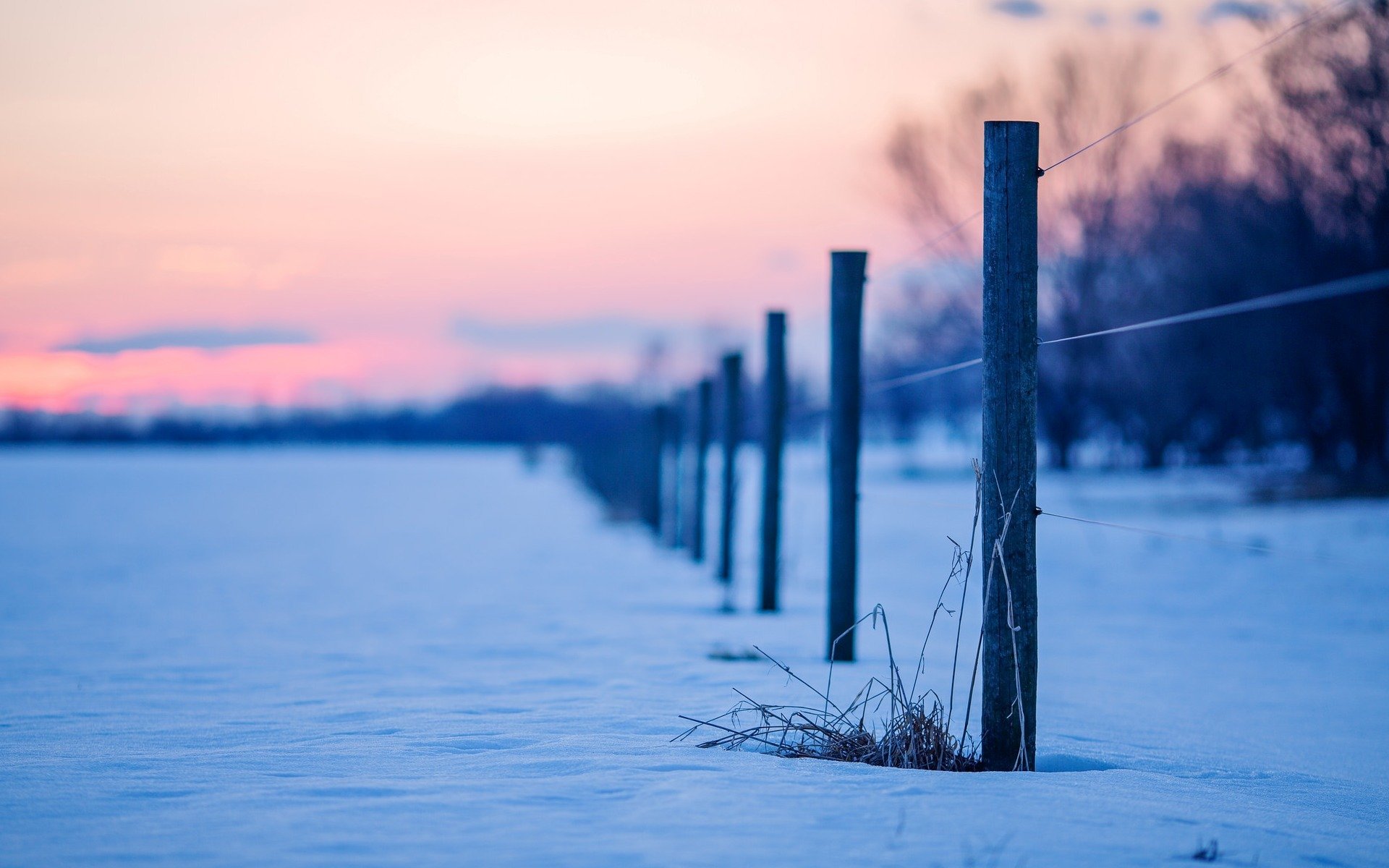 nature fence fencing snow fence blue background wallpaper widescreen fullscreen widescreen widescreen