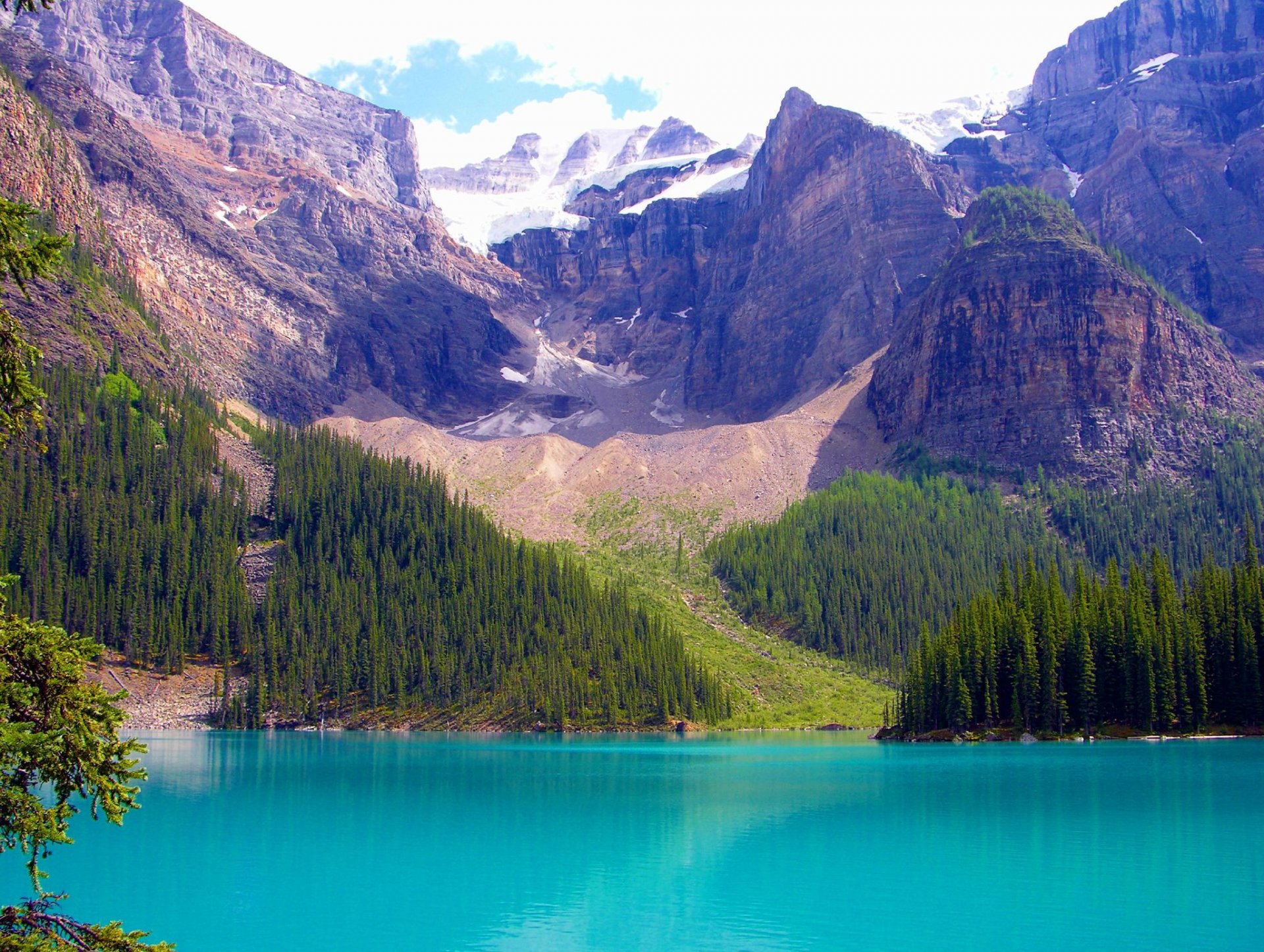 banff national park alberta canada lake mountain sky forest tree