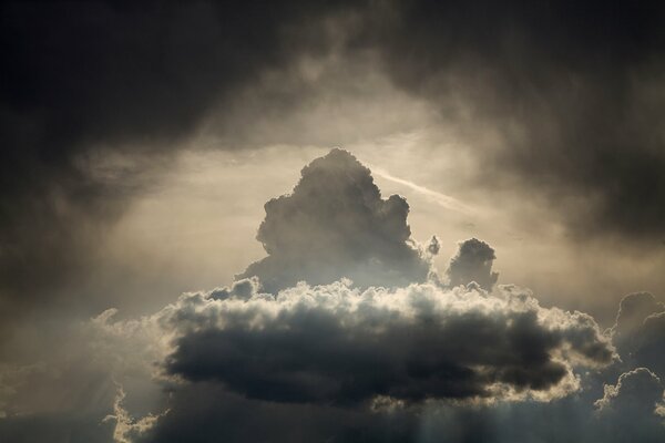 Unusual clouds floating in the sky