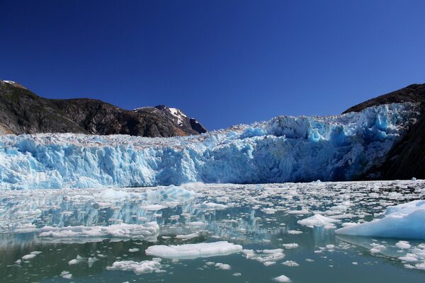 Glaciers of the Tracy Arm Fjord in Alaska