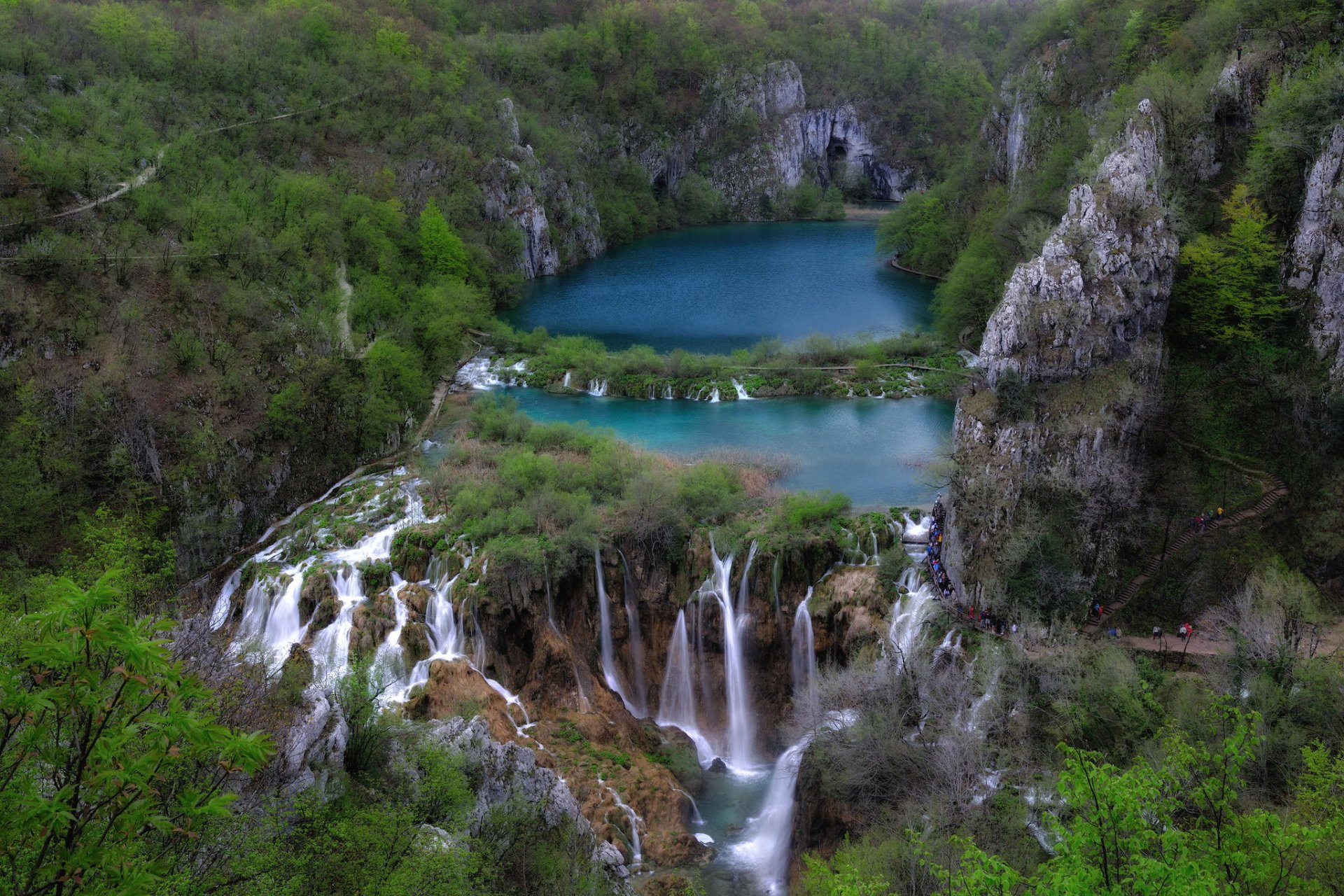 lac de plitvice croatie lac croate lac falaises parc national de plitvice