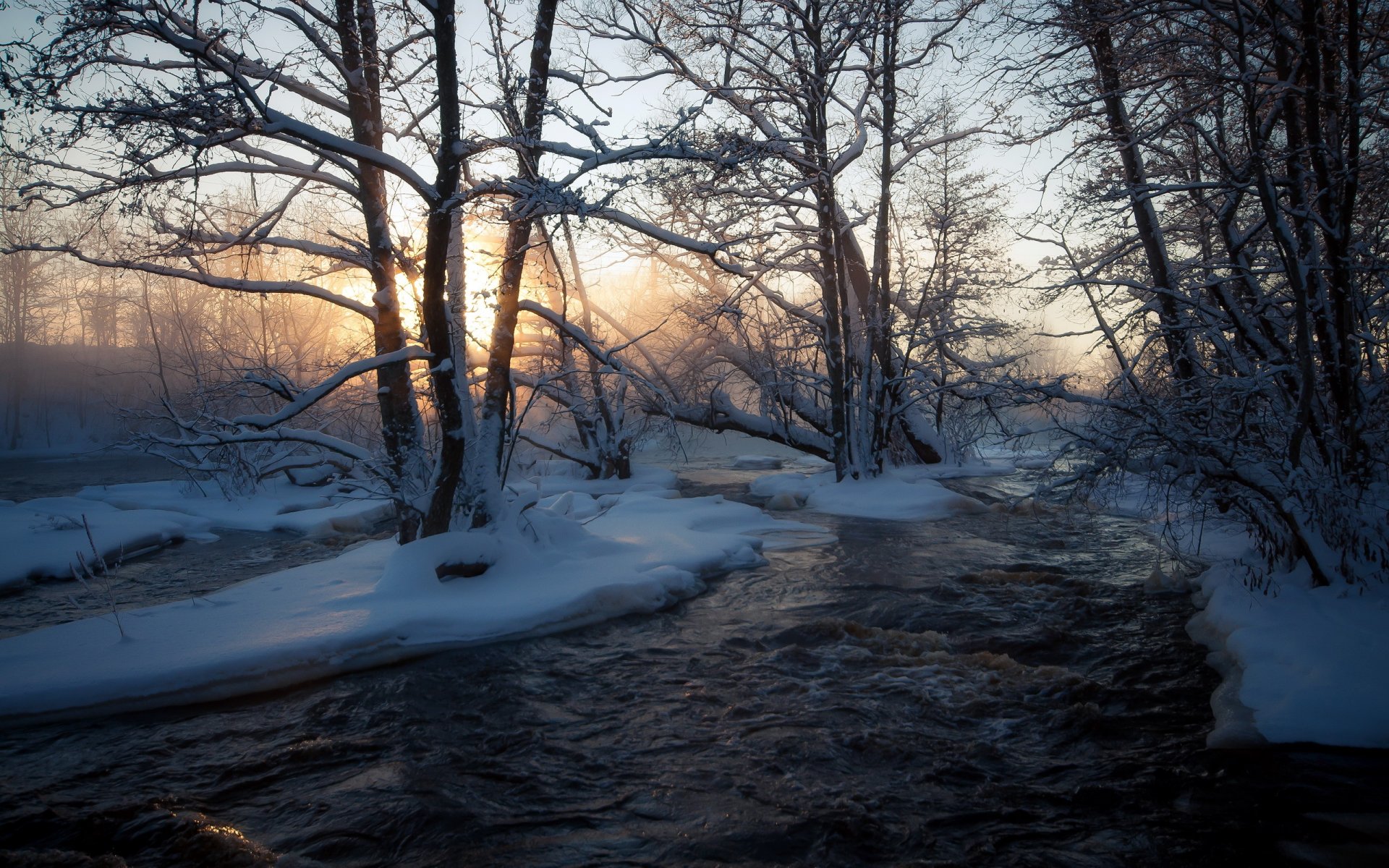 rivière hiver nature