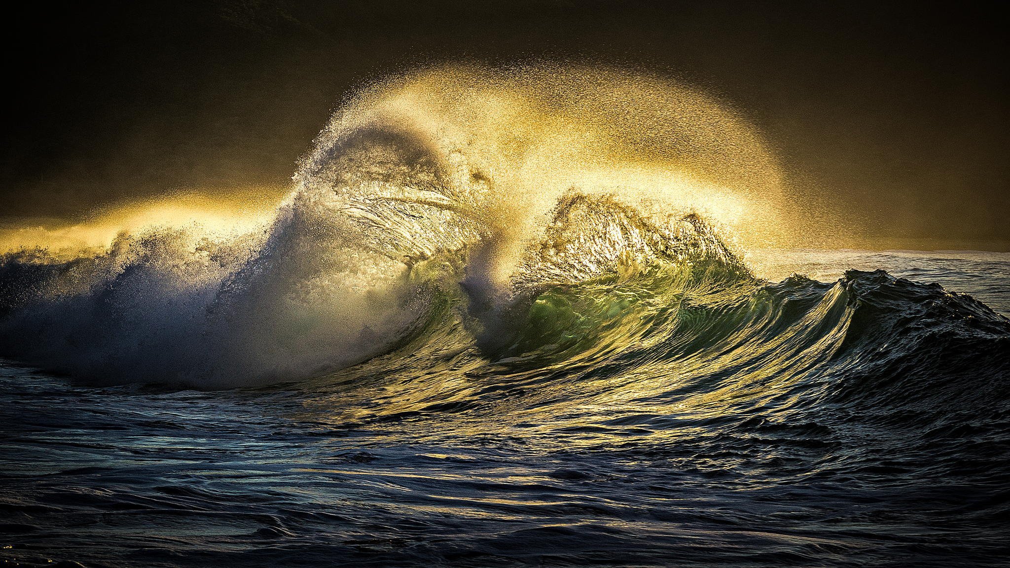 wave spray poems glow