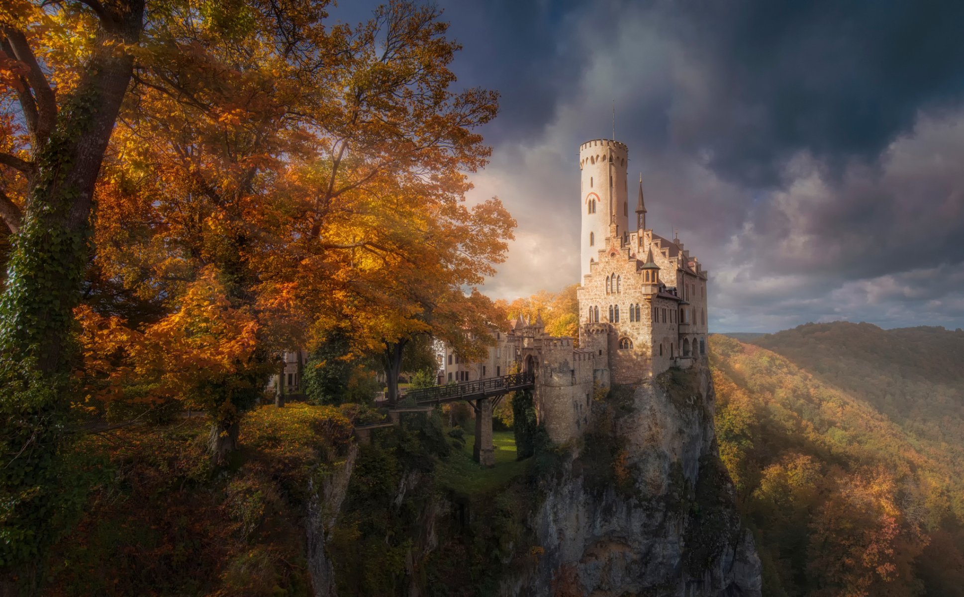 germany castle landscape autumn