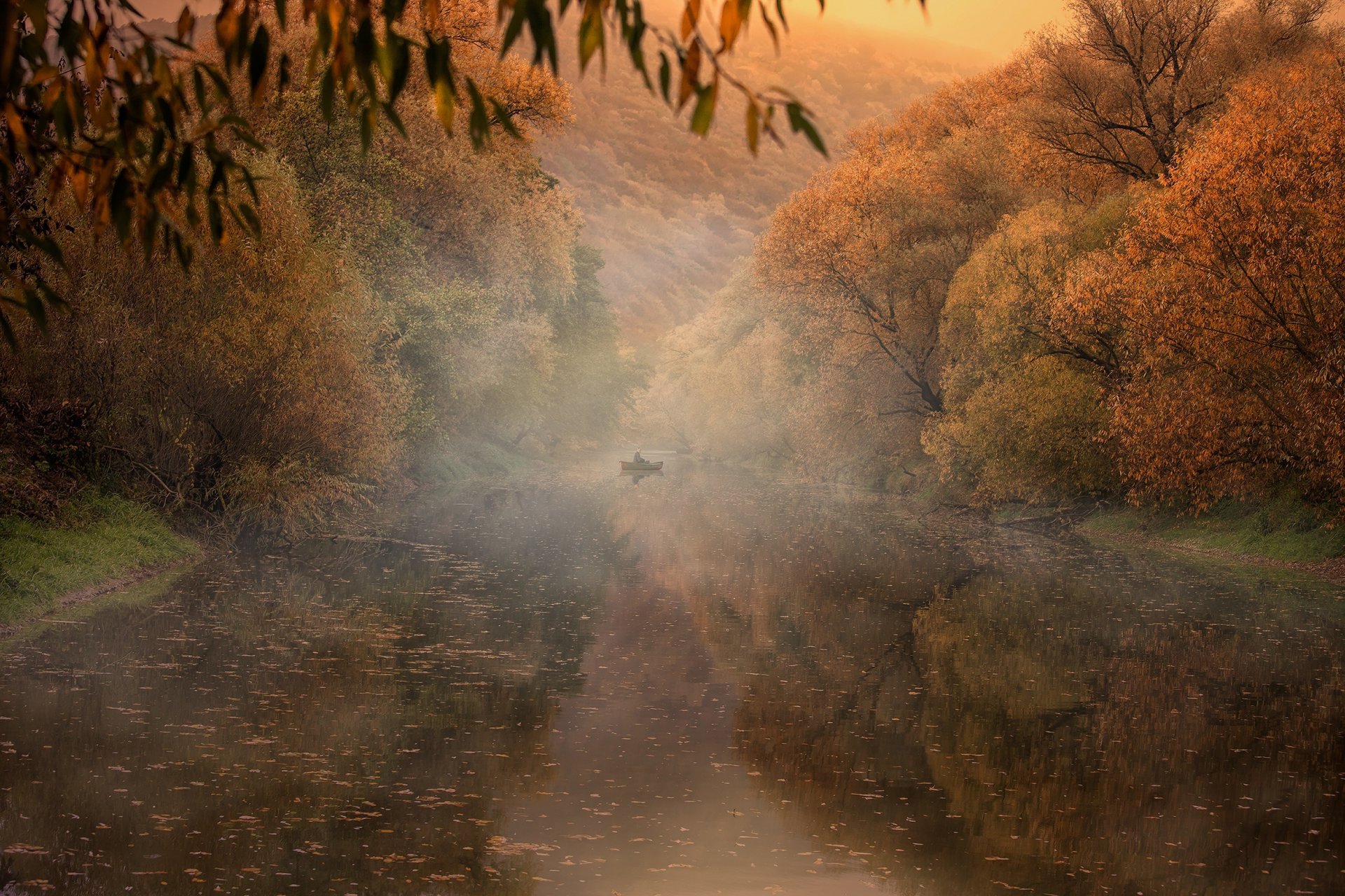 fluss herbst boot