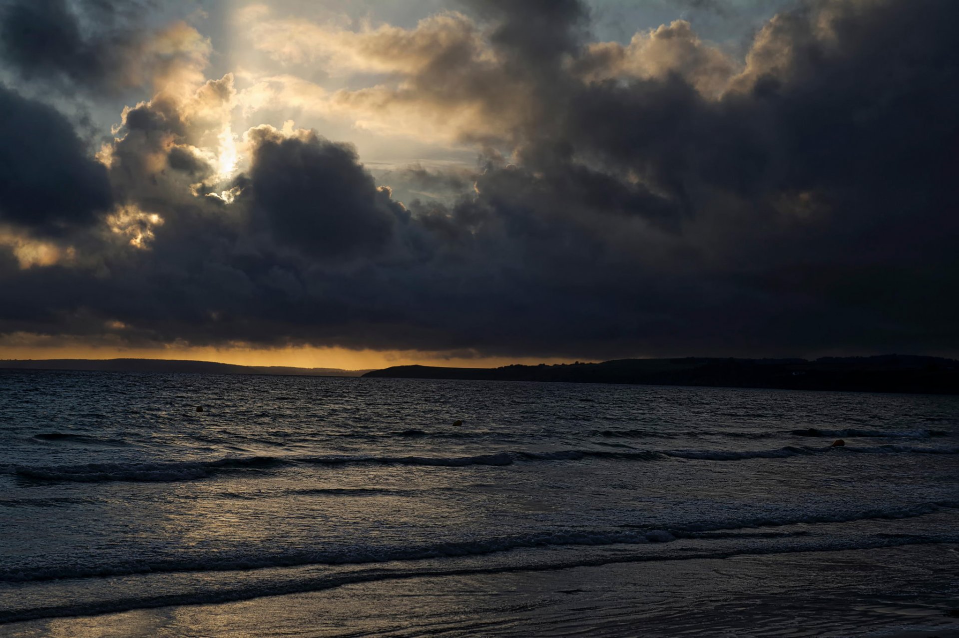 bretagne france sea sunset