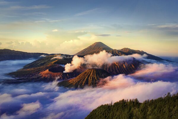 Nationalpark, Java, Bromo-Vulkan, schöne Landschaft