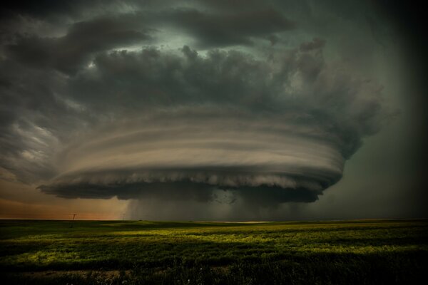 The beauty of nature tornado in the field