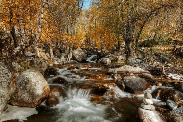 Altai in autumn in October