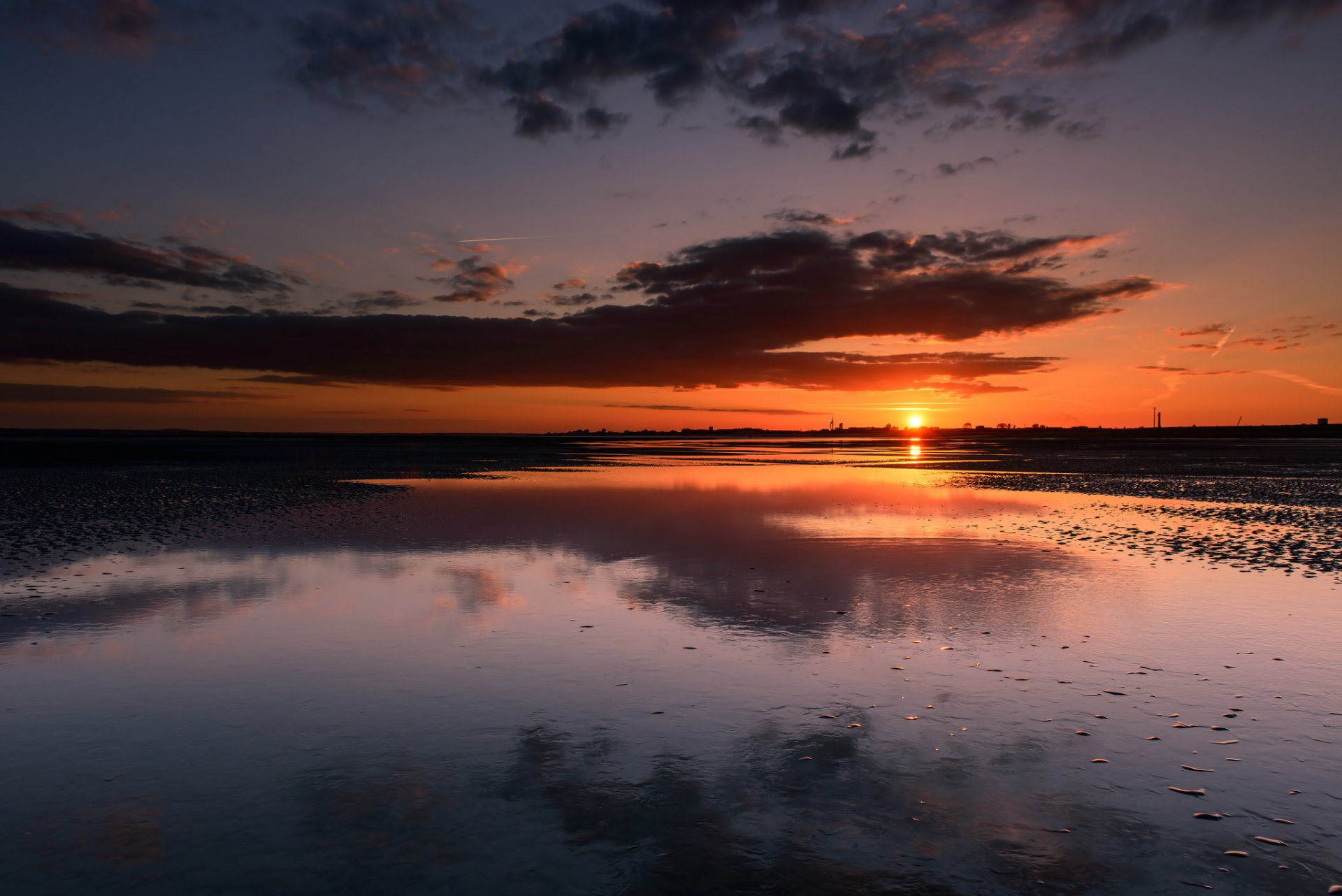 sonnenuntergang sonne reflexion wolken