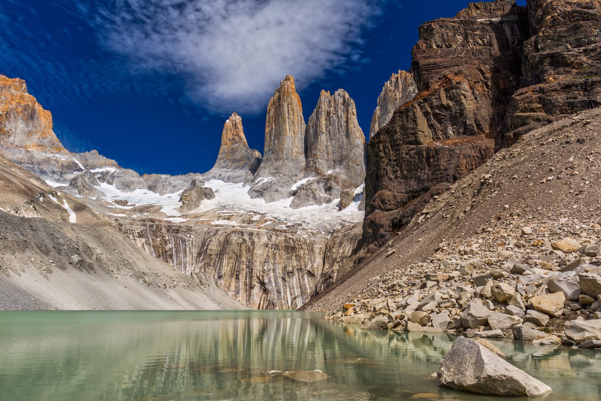 mountain chile landscape patagonia rock lake nature