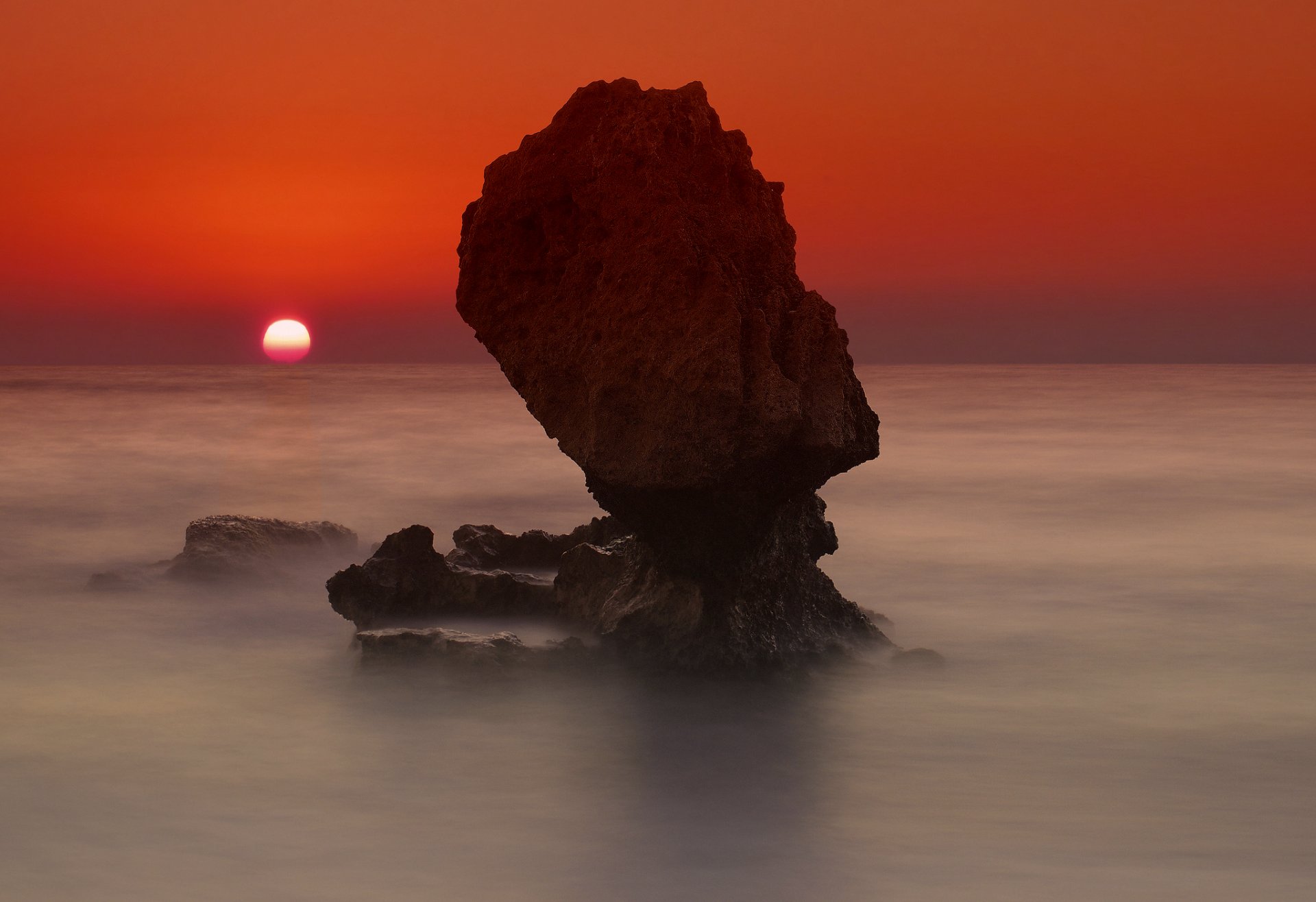 grèce rhodes coucher de soleil