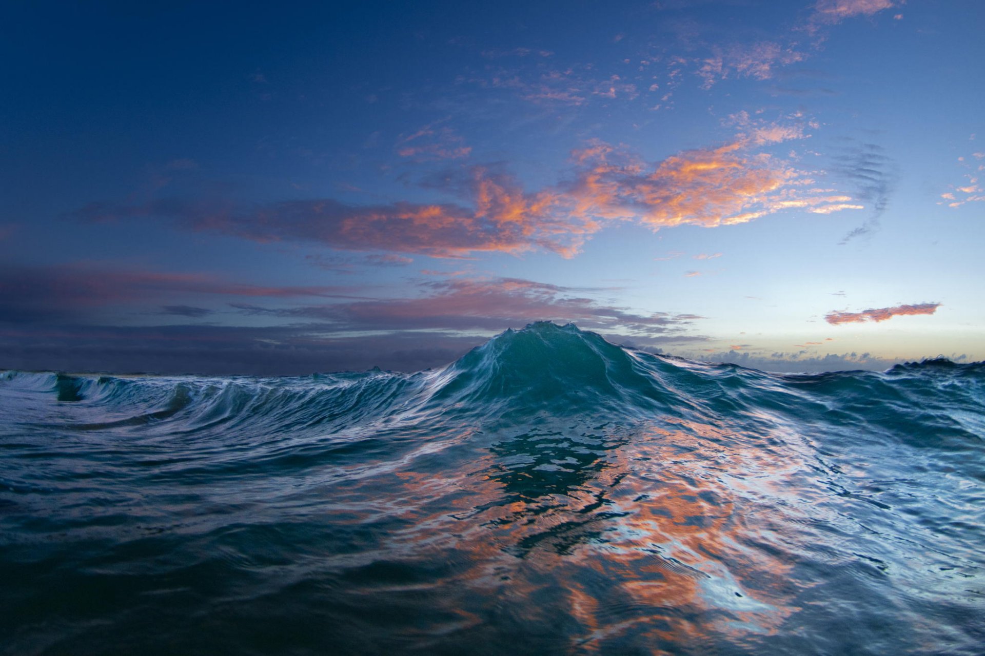 océan coucher de soleil vague eau nature