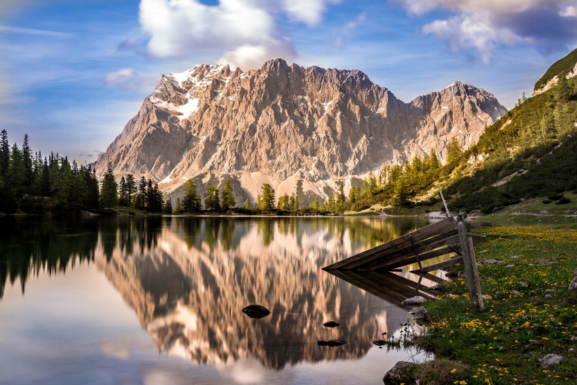 zugspitze berg deutschland österreich