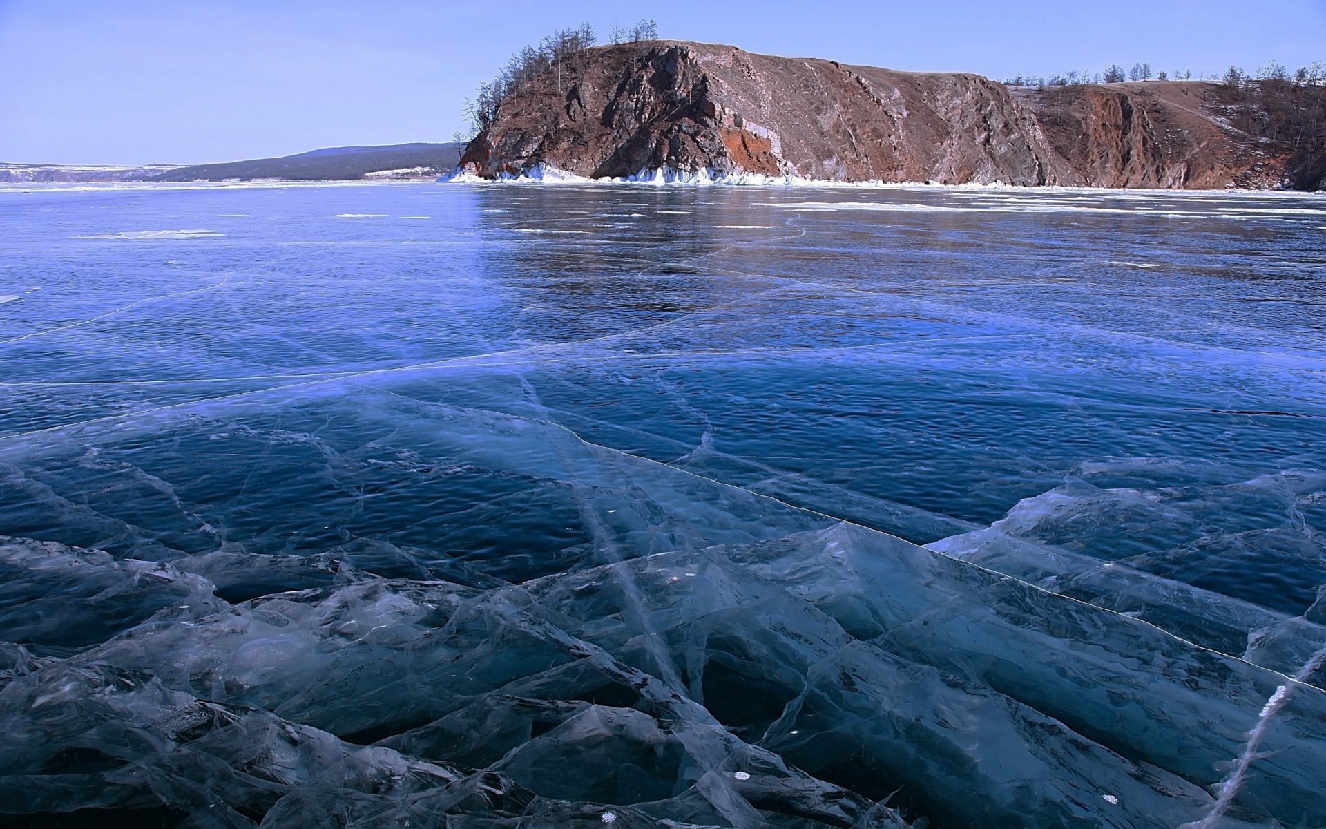 baikal lago naturaleza paisaje invierno