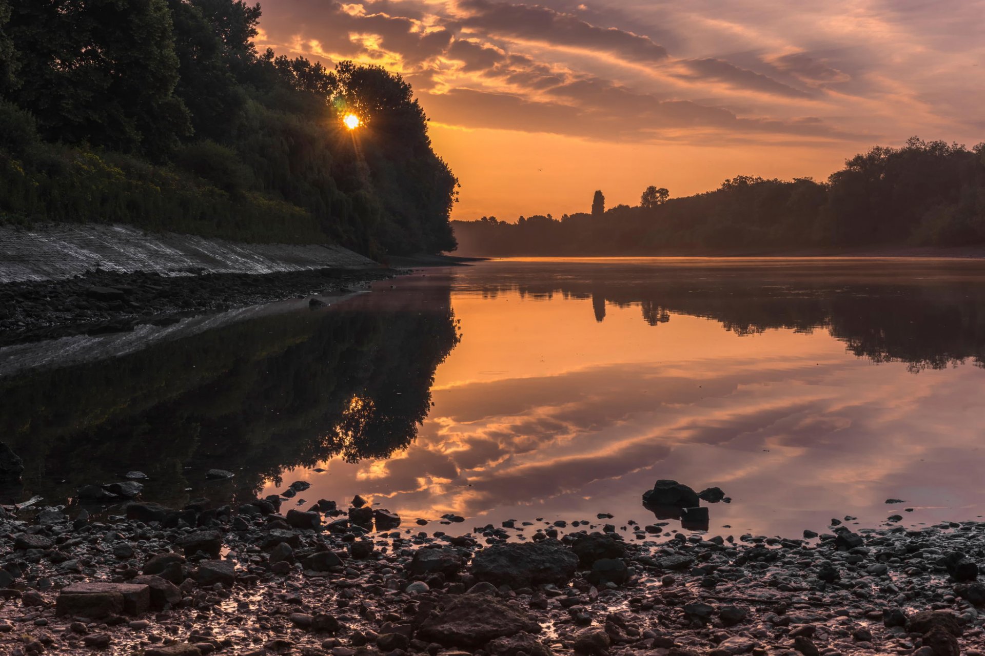 river beach sun