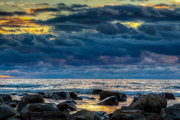 Evening on the Baltic Sea in Finland