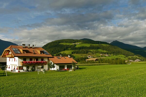 Prato in Italia in una giornata di sole