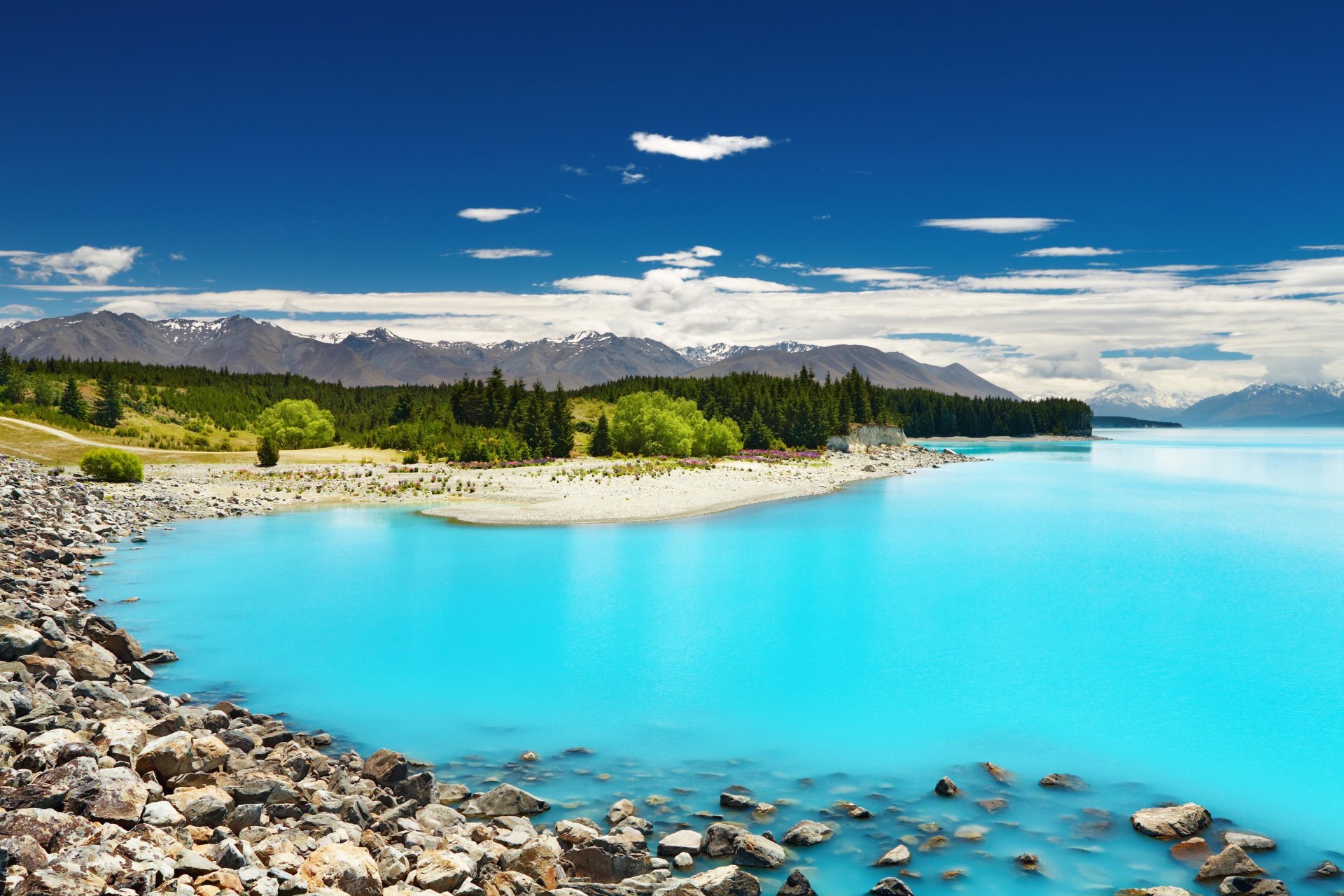 montagnes lac nature nz nouvelle-zélande