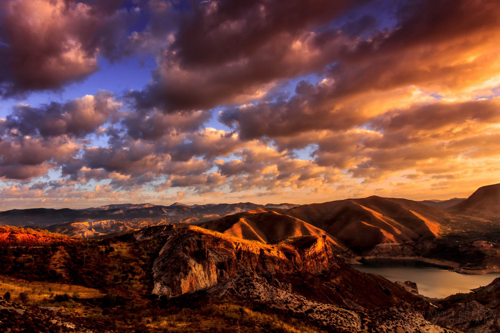 stati uniti california montagne sierra nevada lago nuvole mattina