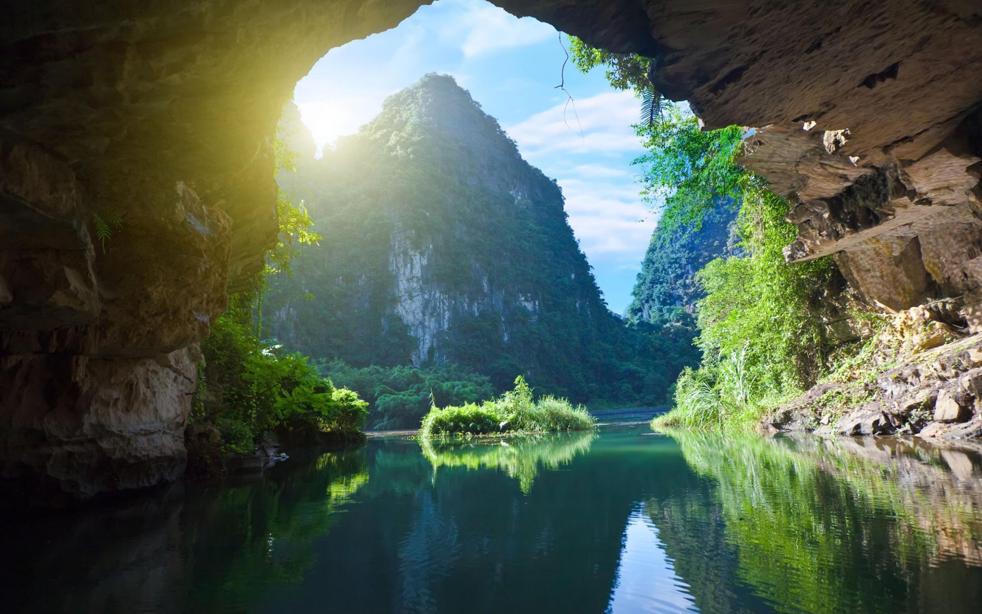 rocks rock river nature vietnam