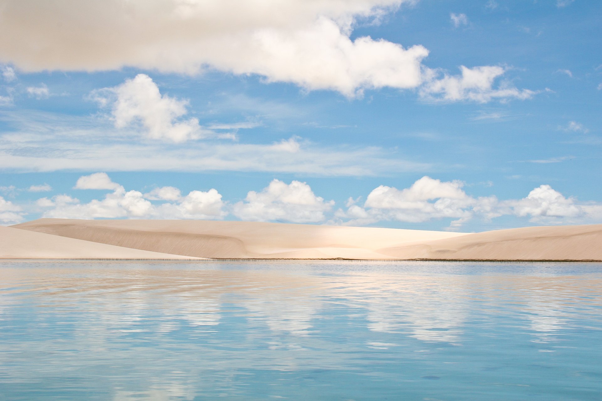 dünen see sand brasilien wasser wolken