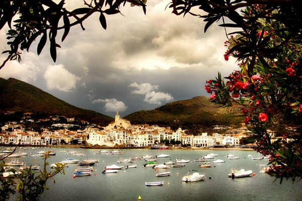 Catalan landscape in cloudy weather