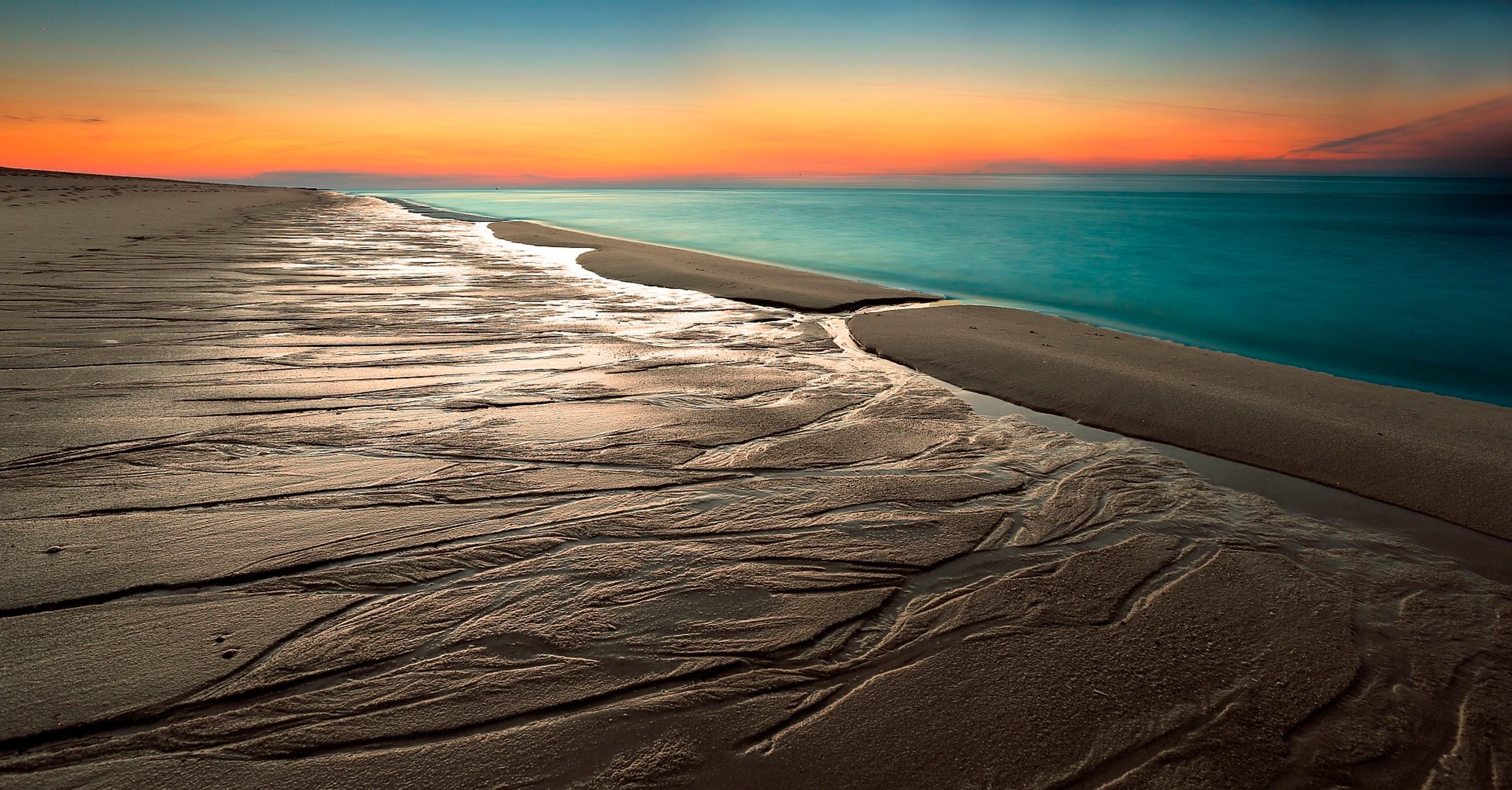 plaża piasek niebo horyzont