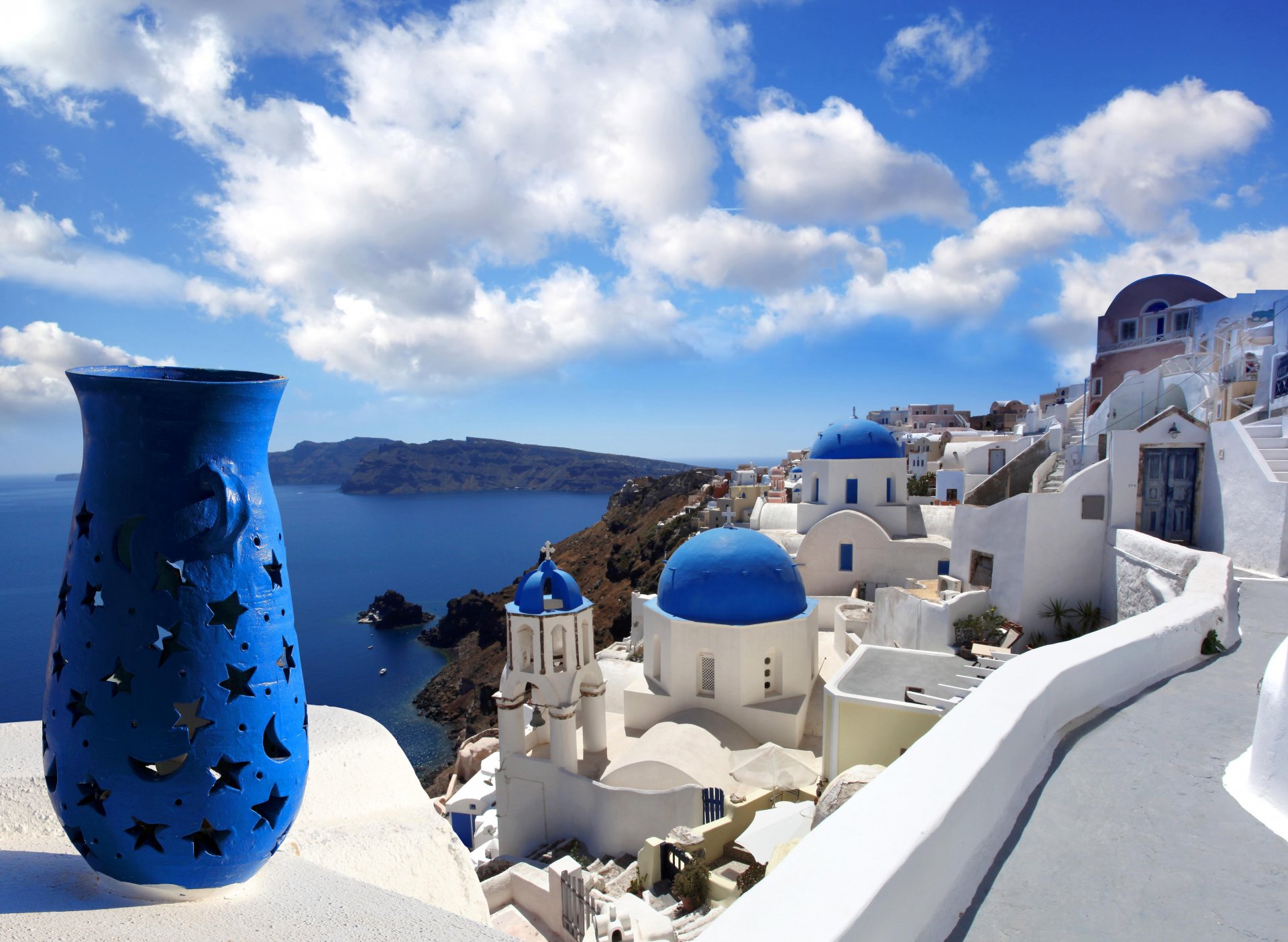 nature landscape sea house greece santorini