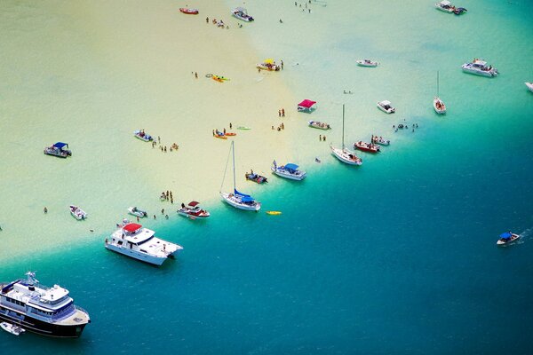 Yachts and boats at sea vacation