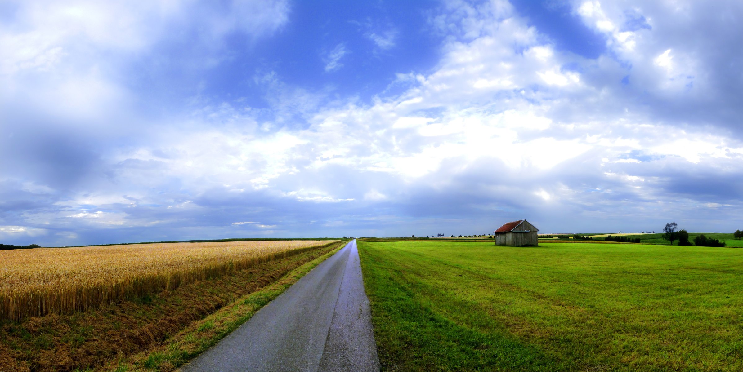 road the field house sky beauty widescreen