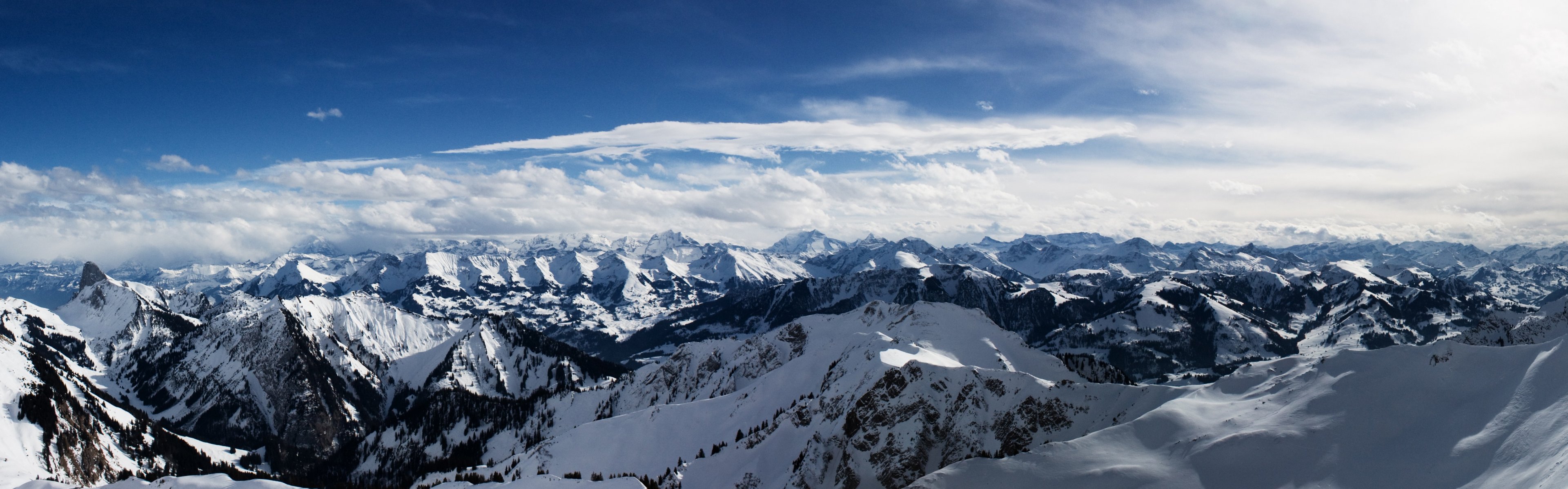 alpes montañas nieve cielo