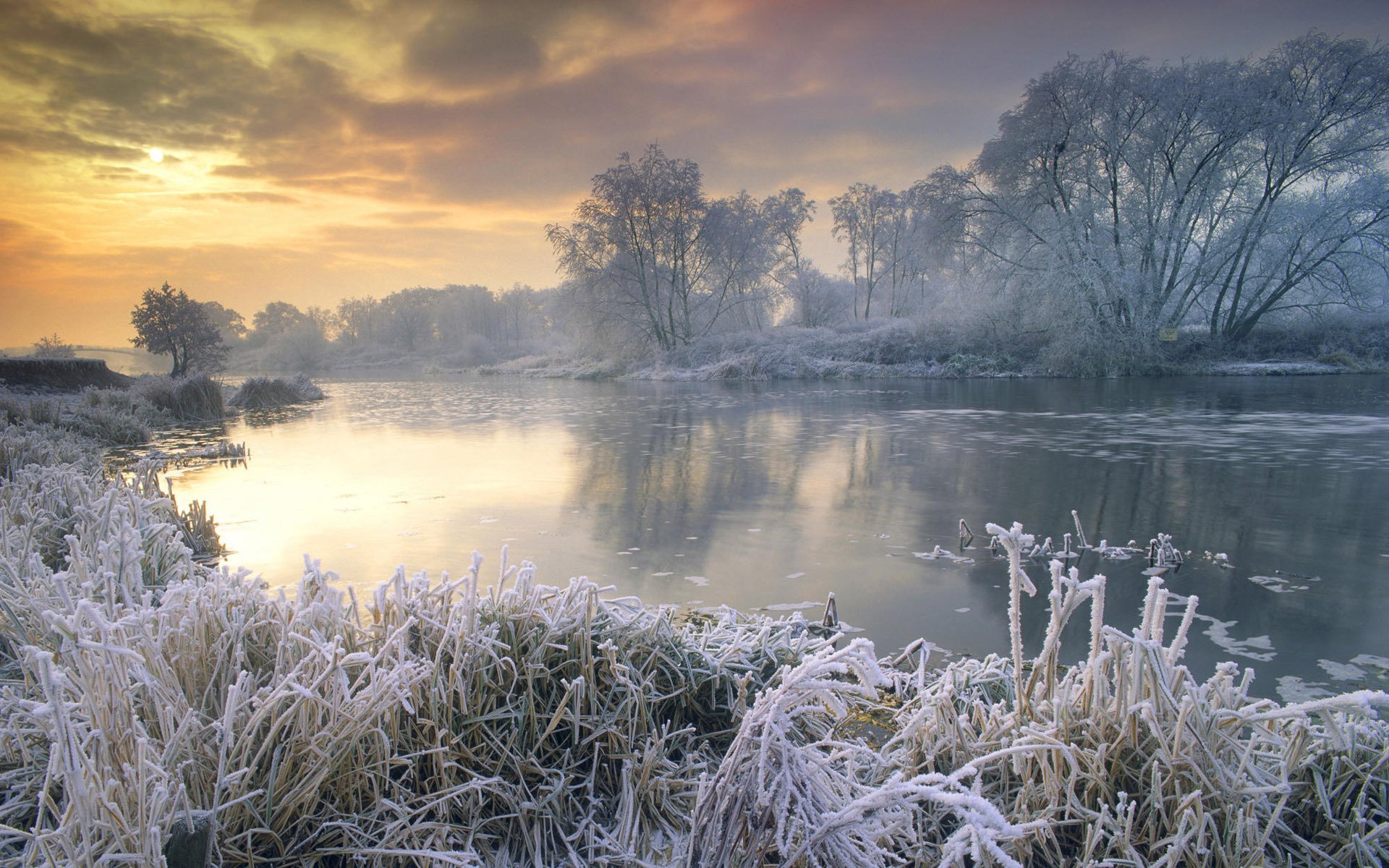 hiver lac givre