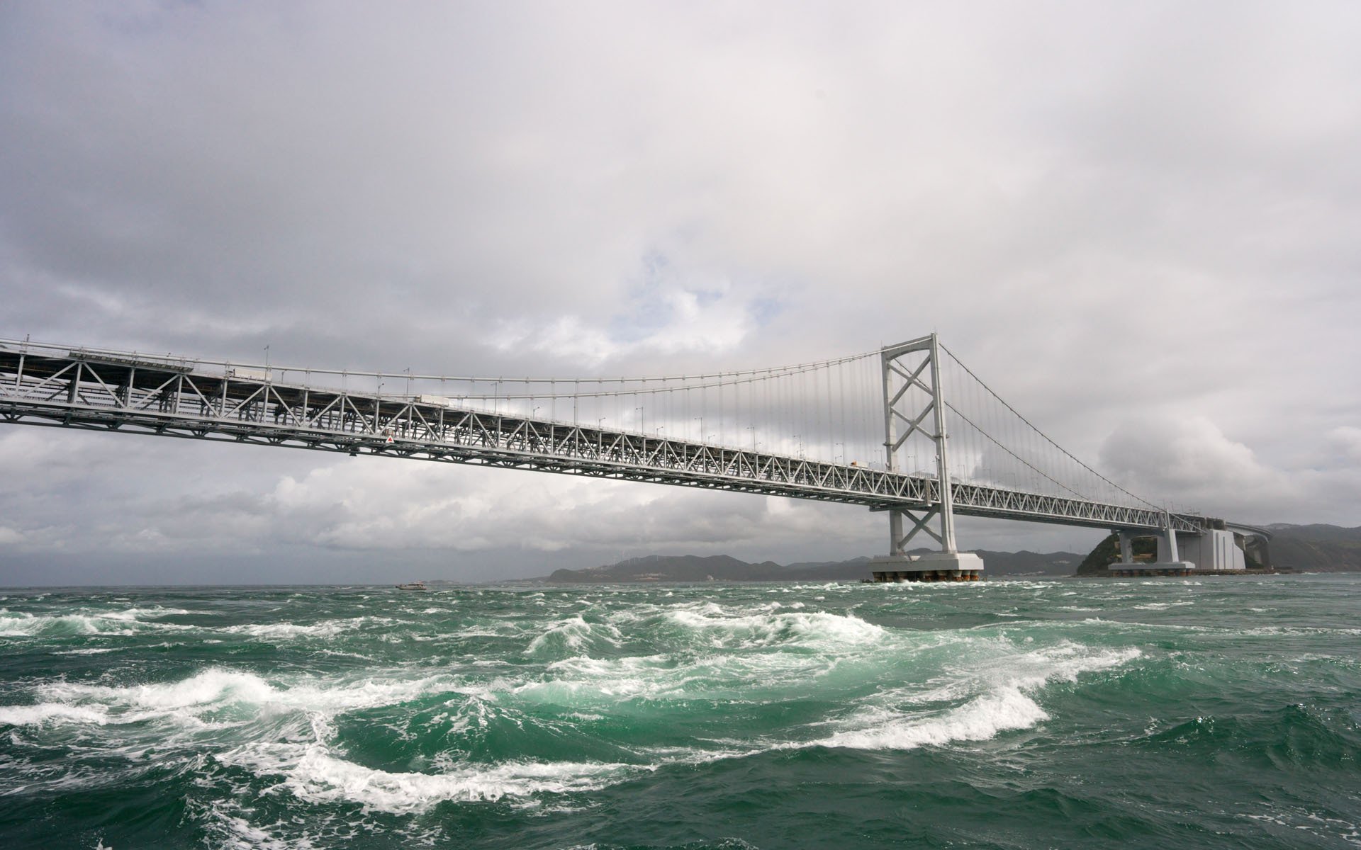 eau pont ciel vagues